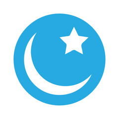 Fototapeta premium Crescent Moon Star Symbol