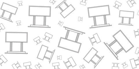 Blank advertising billboards and small signs for outdoor promotion and marketing