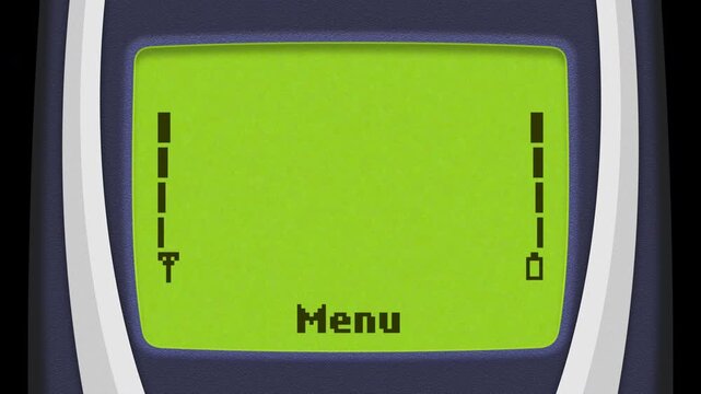 Stream Ending On Retro Mobile Phone Green Screen
