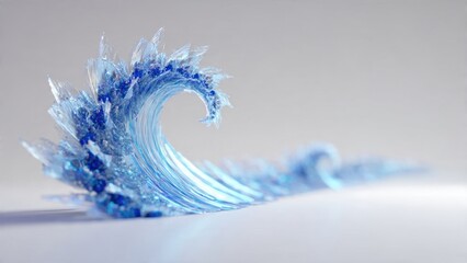 Frozen Glass Wave Sculpture