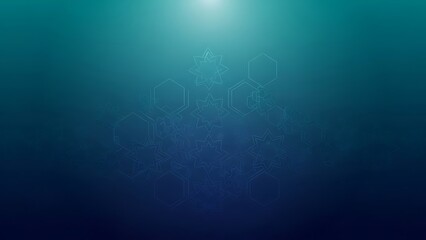 Teal Abstract Islamic Geometric Shape Background