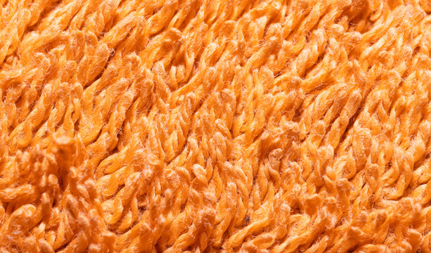 Close-up of Orange Towel Texture copia