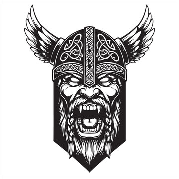 head of a wolf tribal tattoo