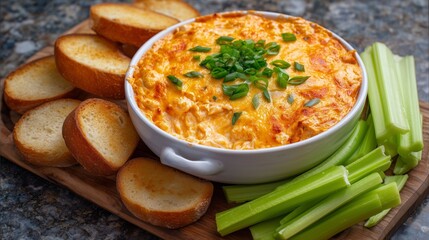 Easy Crockpot Buffalo Chicken Dip for Parties: Cozy, Spicy, Crowd-Pleasing Comfort --ar 16:9 --v 7 Job ID: e0f9ff38-7a58-4ee9-9c4c-11a5461005c4