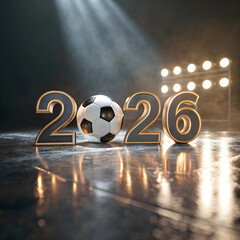 World Cup 2026 Football Background for Global Sports Celebration