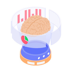 Isometric style icon depicting an seo ranking