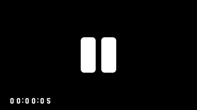 Pausing vhs suitable for web design, presentations, and educational materials. A strong visual symbol to denote breaks or time outs.