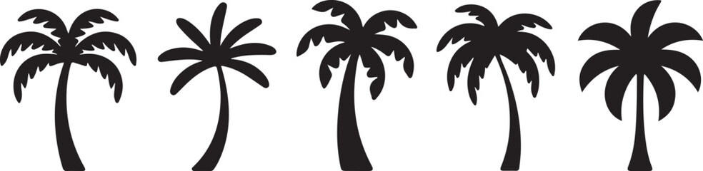 Fototapeta premium Minimalist palm tree silhouettes