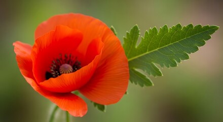 Obraz premium Red Poppy Bloom.