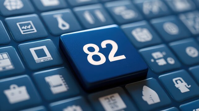 Number 82 key on keyboard