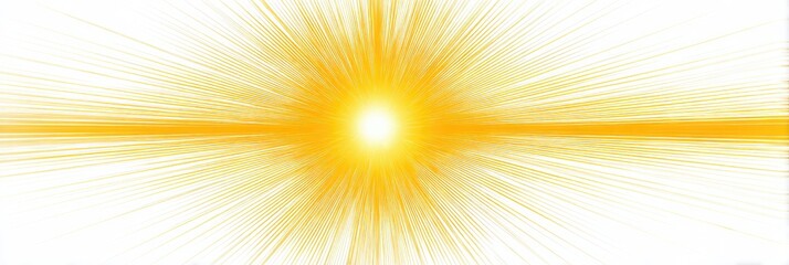 Obraz premium Golden light burst effect on white background