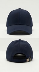 Navy Blue Cap Mockup.