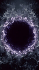 Fantasy arcane core style background with mystical symbols and centered empty copy space