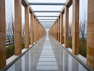 Urban Skywalk Connecting Modern Structures | Architecture Exterior Shot stairway to heaven