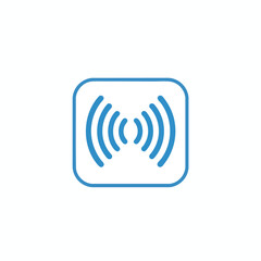 Blue Wi Fi Signal Icon