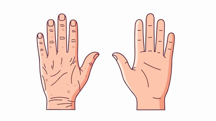 Two hands shown, one aged with wrinkles and spots, the other smooth and youthful