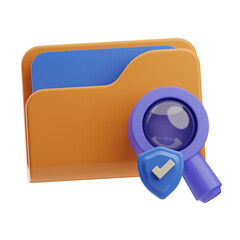 Folder with Magnifying Glass