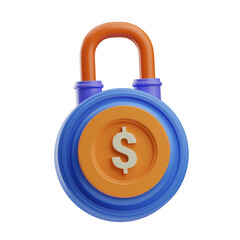 Padlock with Dollar Sign