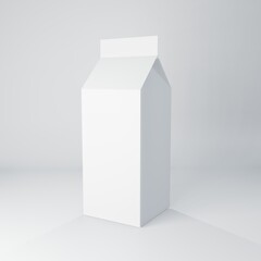 white milk carton box mockup