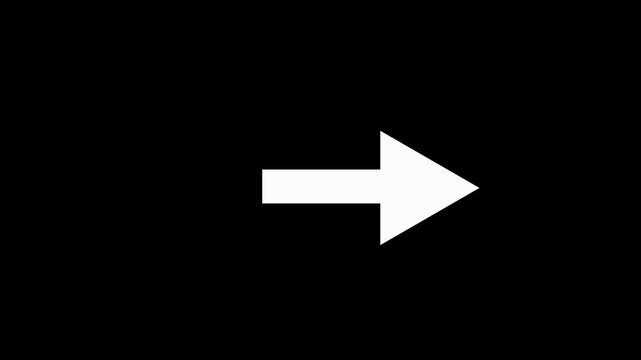 white arrow pointing left on white background. direction symbol indicating back or previous page. simple red pointer showing opposite direction.