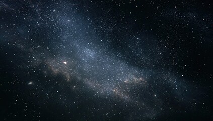 Obraz premium A panoramic view of a sprawling cosmos adorned with radiant celestial bodies