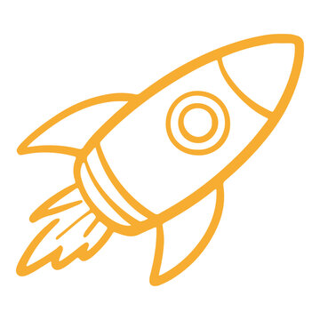 Rocket Launch Space Doodle