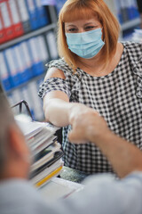 Accountant Consulting Client in Office