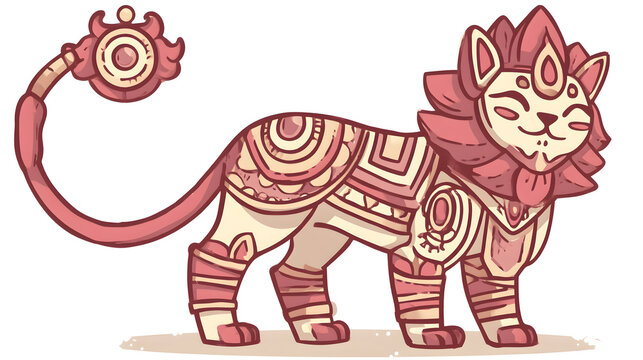 Cute Chinese zodiac animal flat vector illustration
