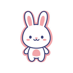 Obraz premium Adorable Cartoon Bunny Illustration