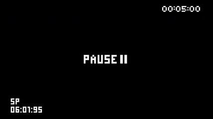 Pausing vhs with timer on a black screen  suitable for technology, countdown, suspense, and digital concepts in design projects. - Powered by Adobe