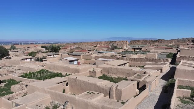 Ancient Jingtai City Ruins, Gansu China - Traditional Desert Architecture