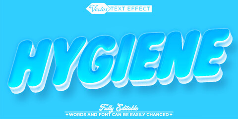  Hygiene Clean Health Vector Fully Editable Smart Object Text Effect