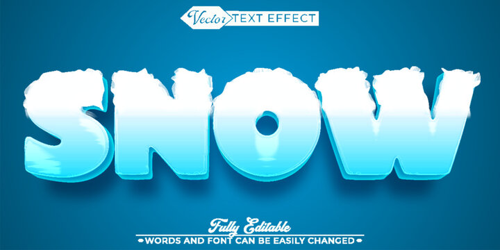  Snow Winter Frost Vector Fully Editable Smart Object Text Effect