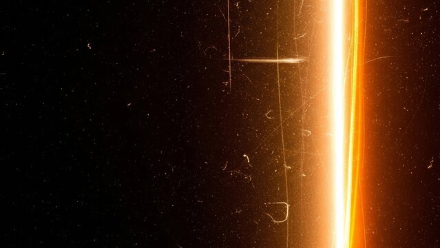 Vintage film strip burn texture with light leaks and sprocket holes