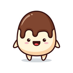 Obraz premium Cute Cartoon Chocolate Character Illustration