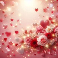 Valentine's Day background, beautifully. Vector illustration.