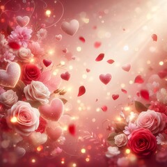 Valentine's Day background, beautifully. Vector illustration.