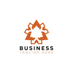 Geometric abstract star logo for real estate business