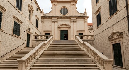 Fototapeta premium Church Stairs in Dubrovnik.