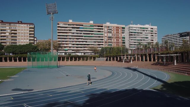 Valencia, spain - 2 sep 2025 Turia Athletics Stadium