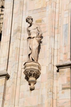 Details of the facade of Milan Cathedral - Italy