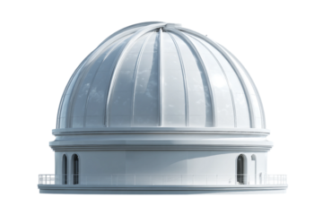 Modern Planetarium Dome Isolated on Transparent Background