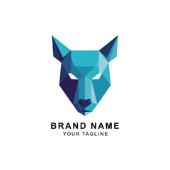 Obraz premium Geometric Wolf Head Logo Design Element.