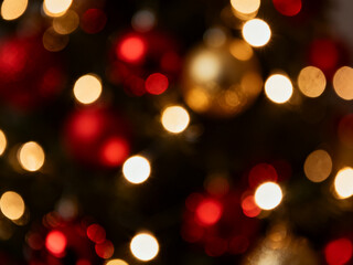 Obraz premium Shimmering Spheres: Holiday Lights and Ornaments Bokeh