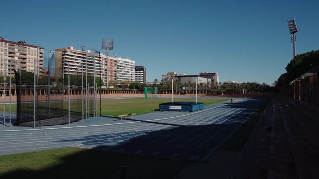 Valencia, spain - 2 sep 2025 Turia Athletics Stadium
