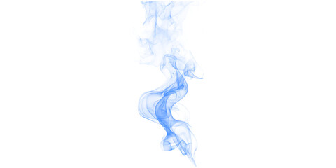Vibrant blue smoke rising on black background ethereal wisps of vapor creating a mysterious calming abstract art effect