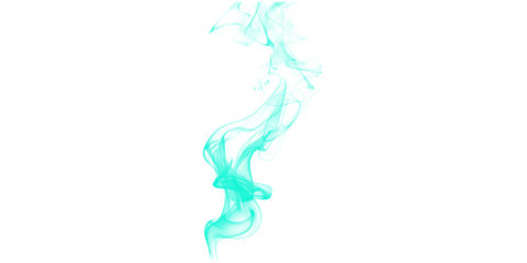 Vibrant ethereal turquoise smoke fluid motion abstract swirling gas against black background artistic elegant vapor