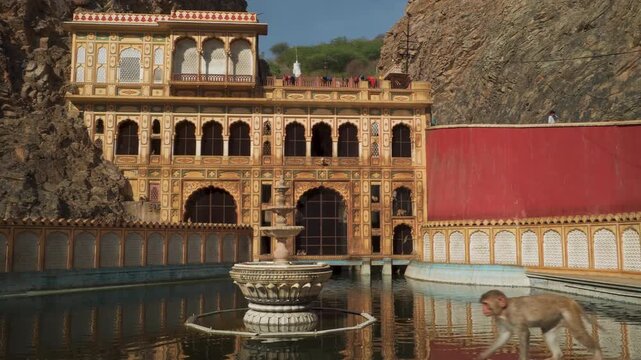 Galta Ji Temple Jaipur Architecture with Sacred Pond