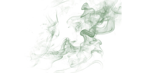 Ethereal green smoke wisps on dark background abstract digital art Mysterious vapor flow subtle...