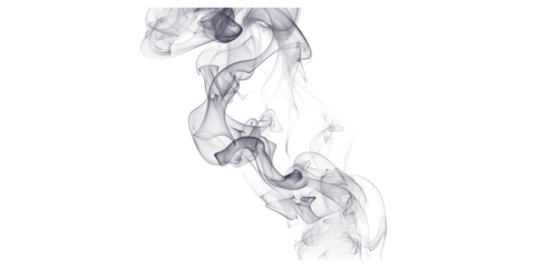 Flowing dark smoke wisps ascend gracefully on pure black forming an ethereal abstract texture Subtle mystical dynamic